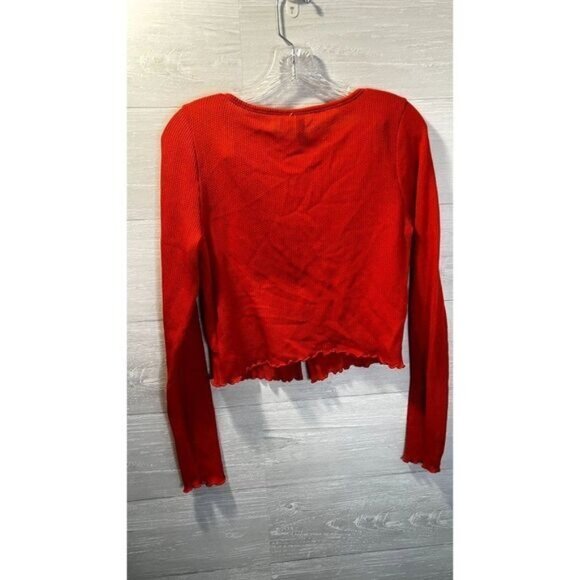 Divided Women's V- Neck Button-front Long Sleeve Fitted Cardigan - Picture 3 of 5